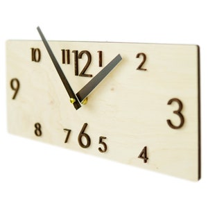 Rustic wall clock Wood clock Wooden wall clock Farmhouse clock image 1