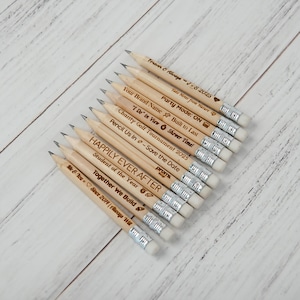 Matite da golf personalizzate, mini matite personalizzate per matrimoni, addii al nubilato, baby shower, bomboniere incise, articoli per feste rustiche, regali per mazze da golf