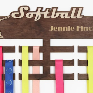 SOFTBALL medal holder Softball gifts Personalized medal hanger Medal hanger Medal rack