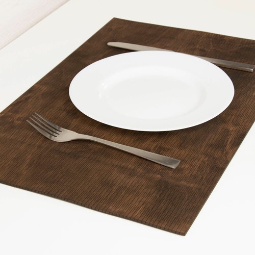 PLACEMATS SET Wood Placemats Kitchen Accessories Housewarming Etsy