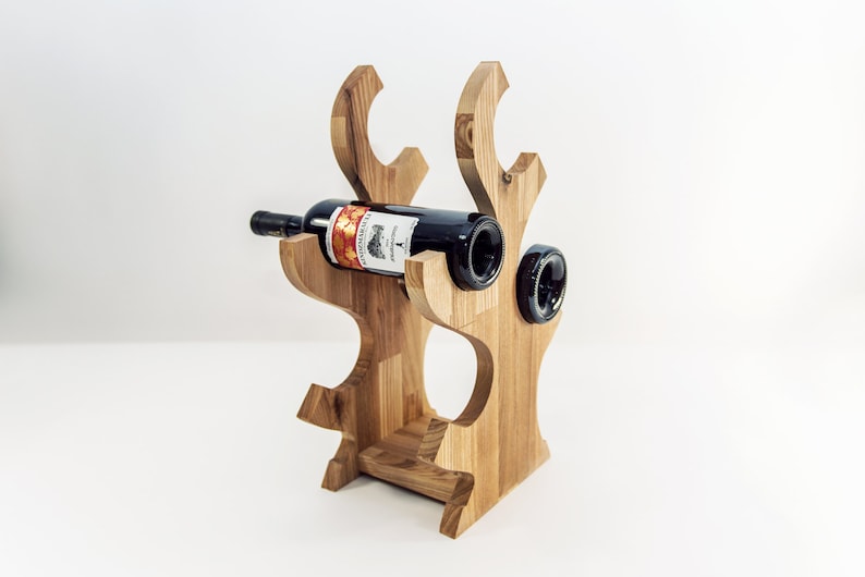 Wooden wine rack Wine holder Wood wine bottle holder Kitchen decor Kitchen accessories zdjęcie 2