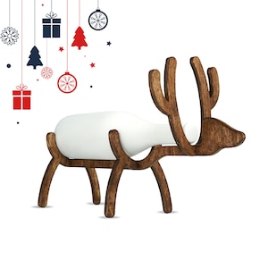 Reindeer Wine Bottle Holder Christmas Gift, Modern Wine Rack Gif For Women, Rustic Countertop Water Bottle Storage Décor, Wine Bottle Stand