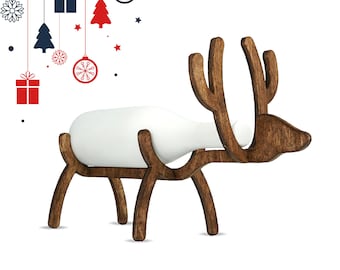 Reindeer Wine Bottle Holder Christmas Gift, Modern Wine Rack Gif For Women, Rustic Countertop Water Bottle Storage Décor, Wine Bottle Stand