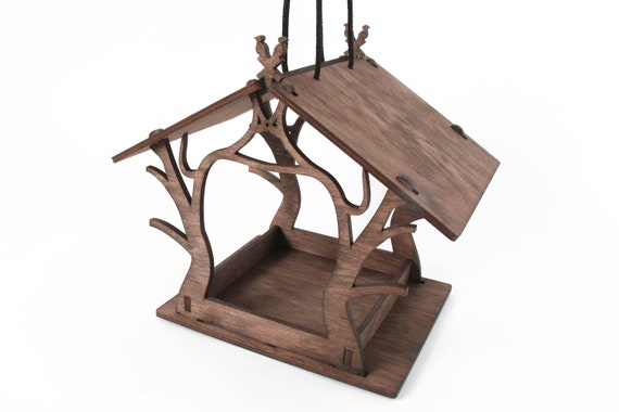 Wooden Bird House Bird Feeder Wooden Birdhouse Garden Bird Etsy