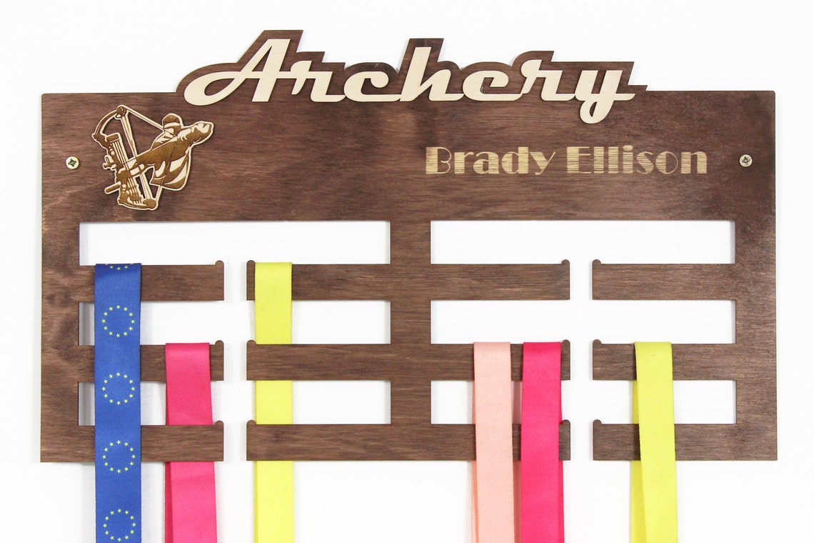 ARCHERY Medal Holder Archery Gifts Personalized Medal Hanger Etsy