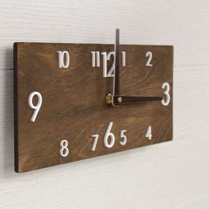 Wood clock Industrial clock Modern wall clock Wooden wall clock Rustic wall clock