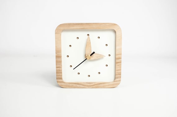 Personalized Clock Desk Clocks For Husband Desk Gifts Wooden Etsy