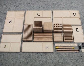 Kompletter Schreibtisch Organizer SELBST Schreibtisch Organisation Holz Schreibtisch Organizer Büro Organizer