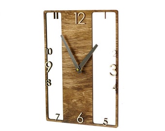 Horloge en bois Horloge industrielle Horloge murale moderne Horloge murale rustique design scandinave