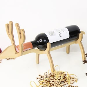 Wine holder Christmas table centerpiece Wine rack Wine bottle holder Wood wine holder Christmas gift