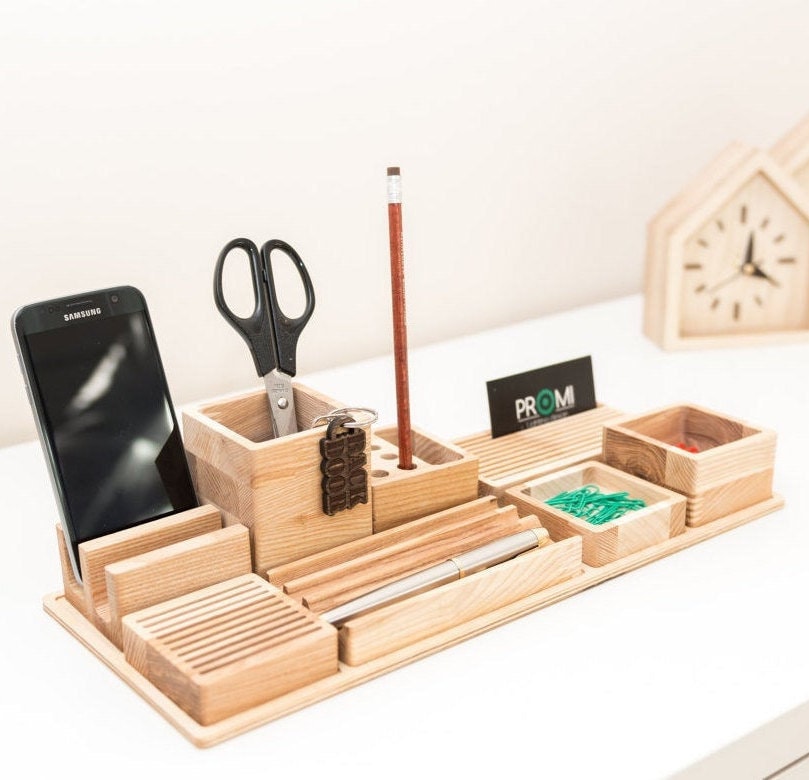 Wooden Desk Organizer Desk Organization 3 Colors Office