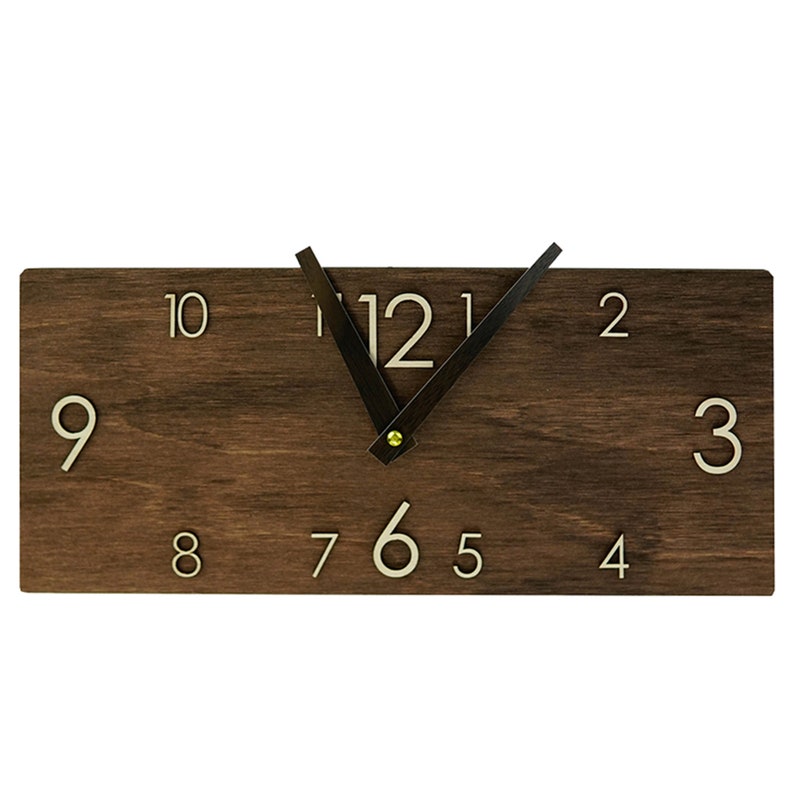 Personalized Rectangular Wooden Wall Clock Farmhouse Wood - Etsy