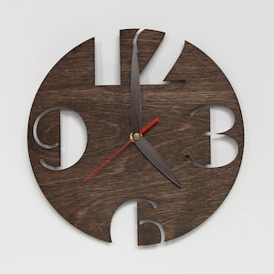 Rustic wall clock Wooden wall clock Wood clock Modern wall clock