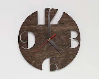 Horloge murale rustique Horloge murale en bois Horloge en bois Horloge murale moderne