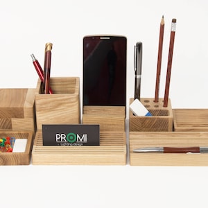 Desk organizer CHOOSE YOUR BOXES, Desk organization, Wooden desk organizer, Birthday gift for dad, Desk organization gift for him