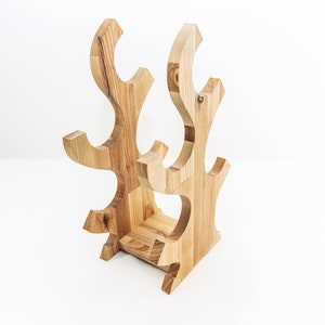 Wooden wine rack Wine holder Wood wine bottle holder Kitchen decor Kitchen accessories zdjęcie 3