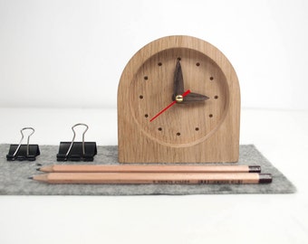Small desk clock CHRISTMAS GIFT Wooden clock Table clock Wood clock