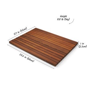 Stylish and Functional Wooden Mat for Bathroom Decor, Saunas, and Outdoor Showers