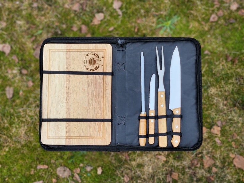 Personalized bbq set, Grilling gifts for men, Grill tools & accessories, Custom meat smoker gifts, Outdoor kitchen cooking gift for dad image 7