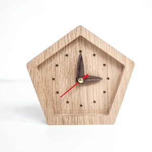 Holzuhr, Kleine Uhr, Schreibtischuhr, Tischuhr, Holzuhr