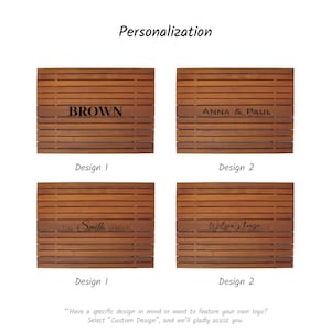 Large and Small Wooden Bath Mats - Non-Slip Oak Wood for Wet Areas