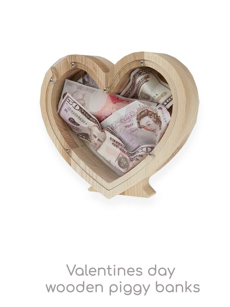Valentines day gift for him personalized, piggy bank adult, coin bank, boyfriend valentines day gift, girlfriend gift ideas, money box image 9