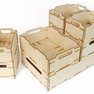 Wood Crates, Toys Storage, Wooden Crate Box, Wooden Toy Box, Plywood Box, Dog Toy Box, Wooden Tool Box, Fruit Box