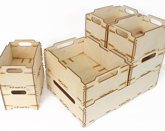 Wood Crates, Toys Storage, Wooden Crate Box, Wooden Toy Box, Plywood Box, Dog Toy Box, Wooden Tool Box, Fruit Box