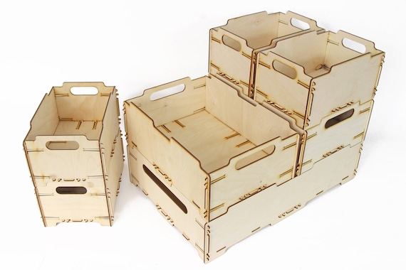 wooden toy crates