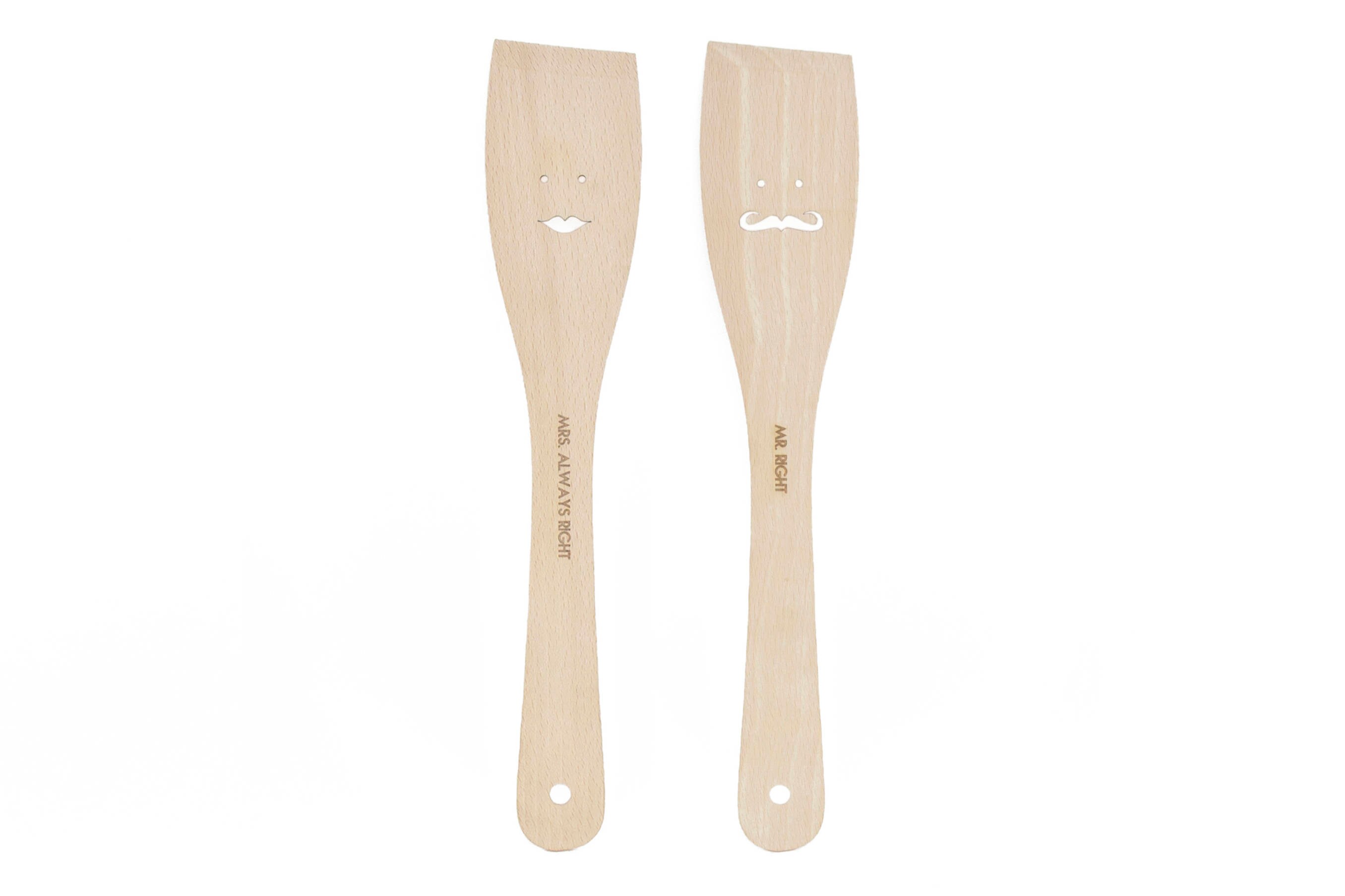 Wooden Spatulas SET OF 2 Rustic Spatulas Mr and Mrs Etsy