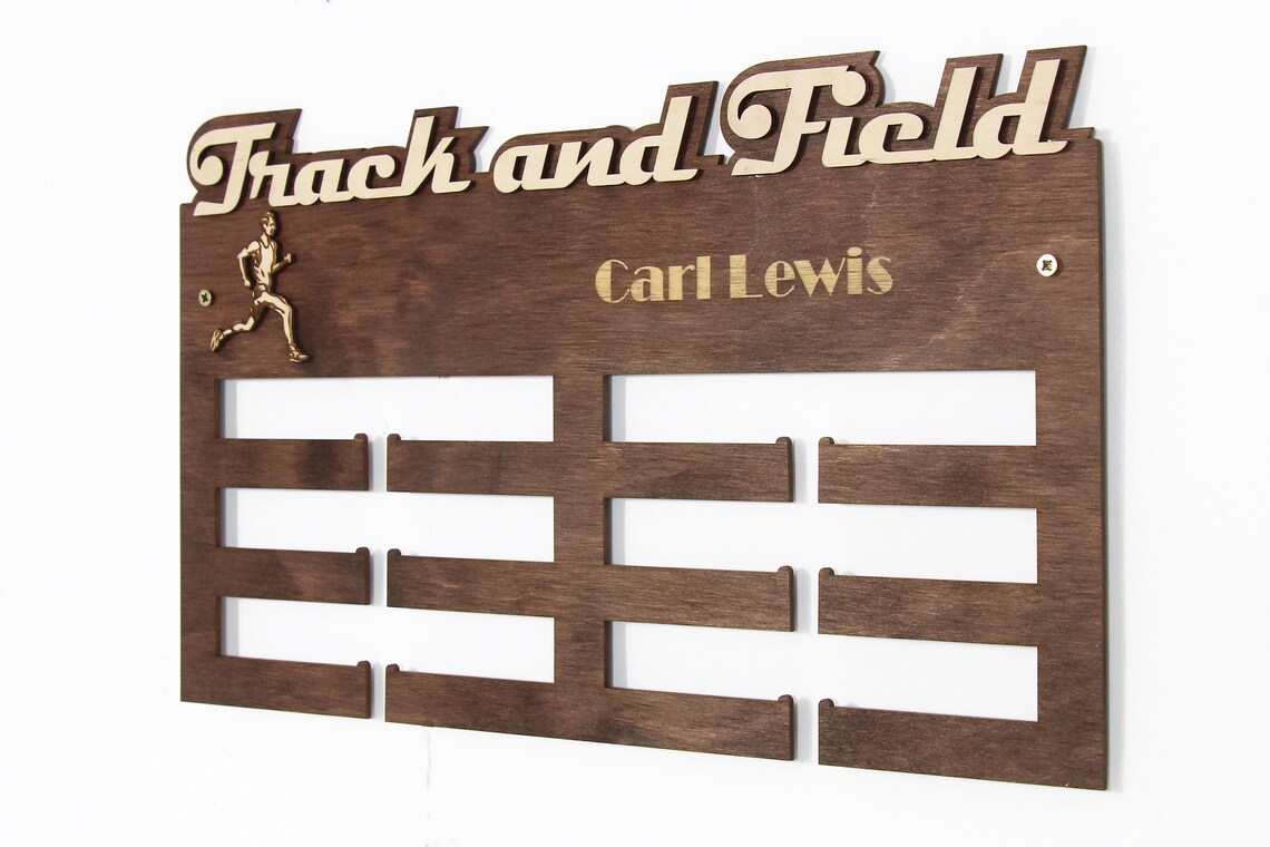 TRACK AND FIELD Medal Holder Personalized Medal Hanger Medal Etsy
