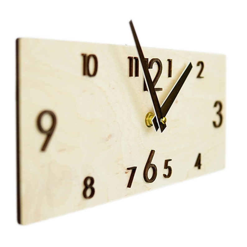Rustic wall clock Wood clock Wooden wall clock Farmhouse clock image 2