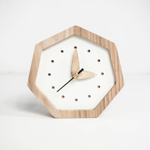 Desk Clock Wood Clock Table Clock Desk Clocks Gifts Rustic Etsy