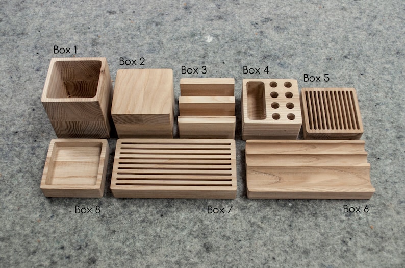 Complete desk organizer YOURSELF Desk organization Wooden desk organizer Office organizer image 3
