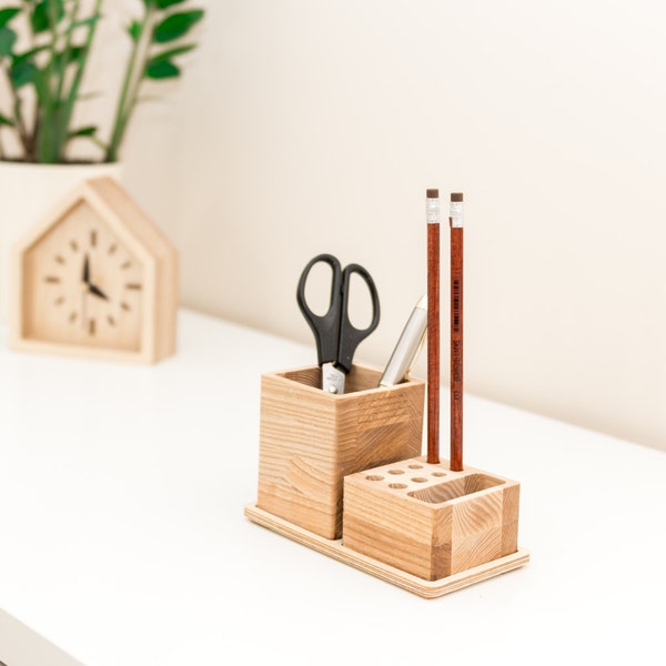 Wooden Pencil Holder Etsy