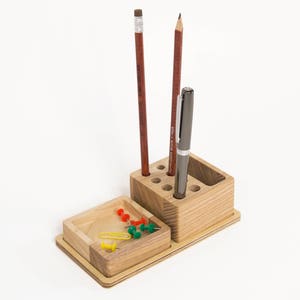 Small desk organizer Wooden desk organizer Wood organizer Desk storage Desk organization