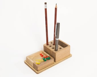 Small desk organizer Wooden desk organizer Wood organizer Desk storage Desk organization