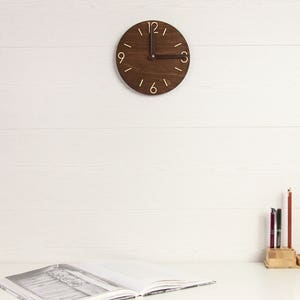 Wood wall clock Wooden clock Modern wall clock Retro clock image 6