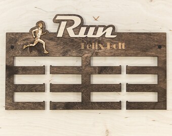 Runners medal hanger Meday display Running medal rack Long distance runner medal hanger