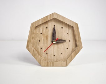 Wooden Desk Clock, Farmhouse Clock, Best Friend Christmas Gift, Office Desk Accessories