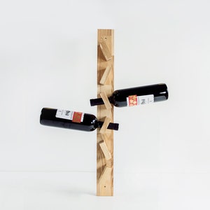 Wood wine rack, Rustic wine rack, Wine lover gift, Wine racks, Wooden bottle holder