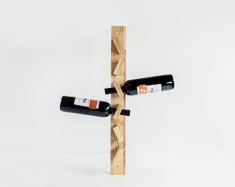 Wood wine rack, Rustic wine rack, Wine lover gift, Wine racks, Wooden bottle holder