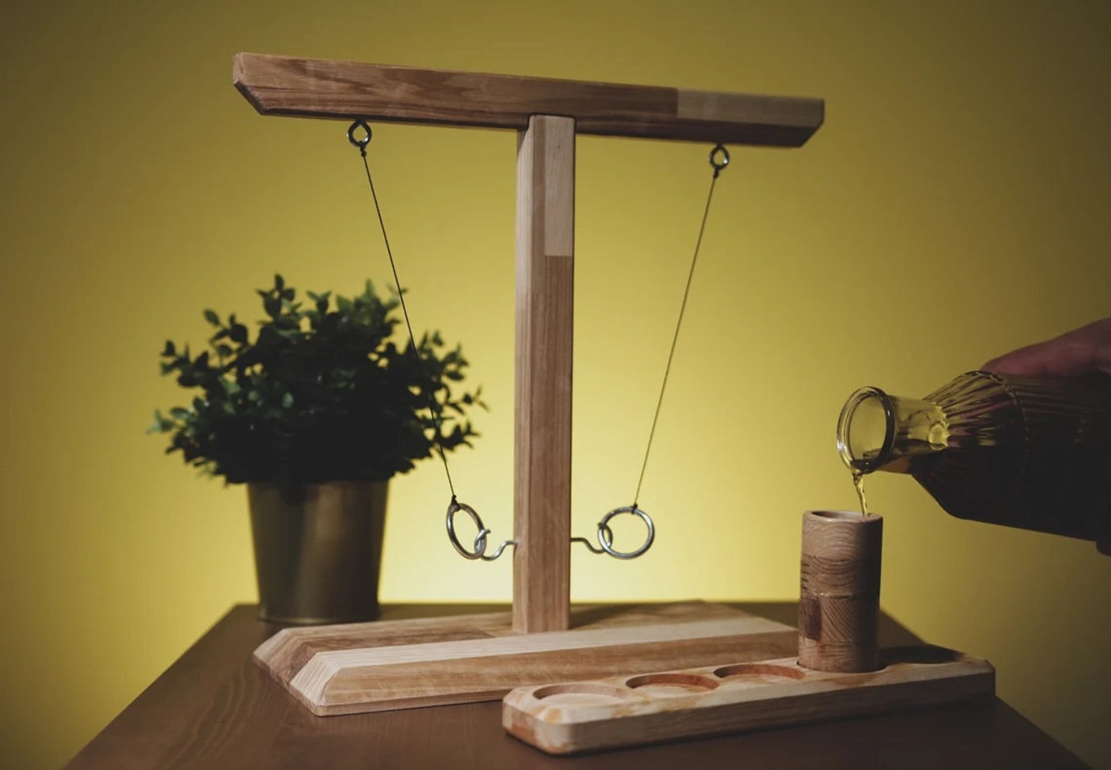 Hook and Ring Swing Toss Board Bar Game Personalized Swinging Etsy