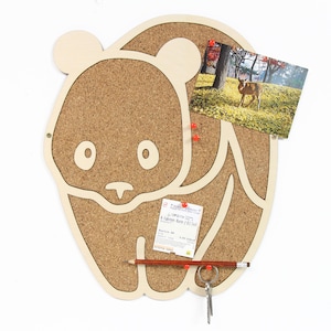 Framed cork board Panda corkboard Panda gifts Pin board Pin display board