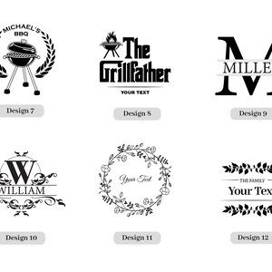 Personalized bbq set, Grilling gifts for men, Grill tools & accessories, Custom meat smoker gifts, Outdoor kitchen cooking gift for dad image 5