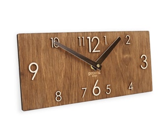 Modern wall clock Wooden clock Rustic wall clock Wooden wall clock