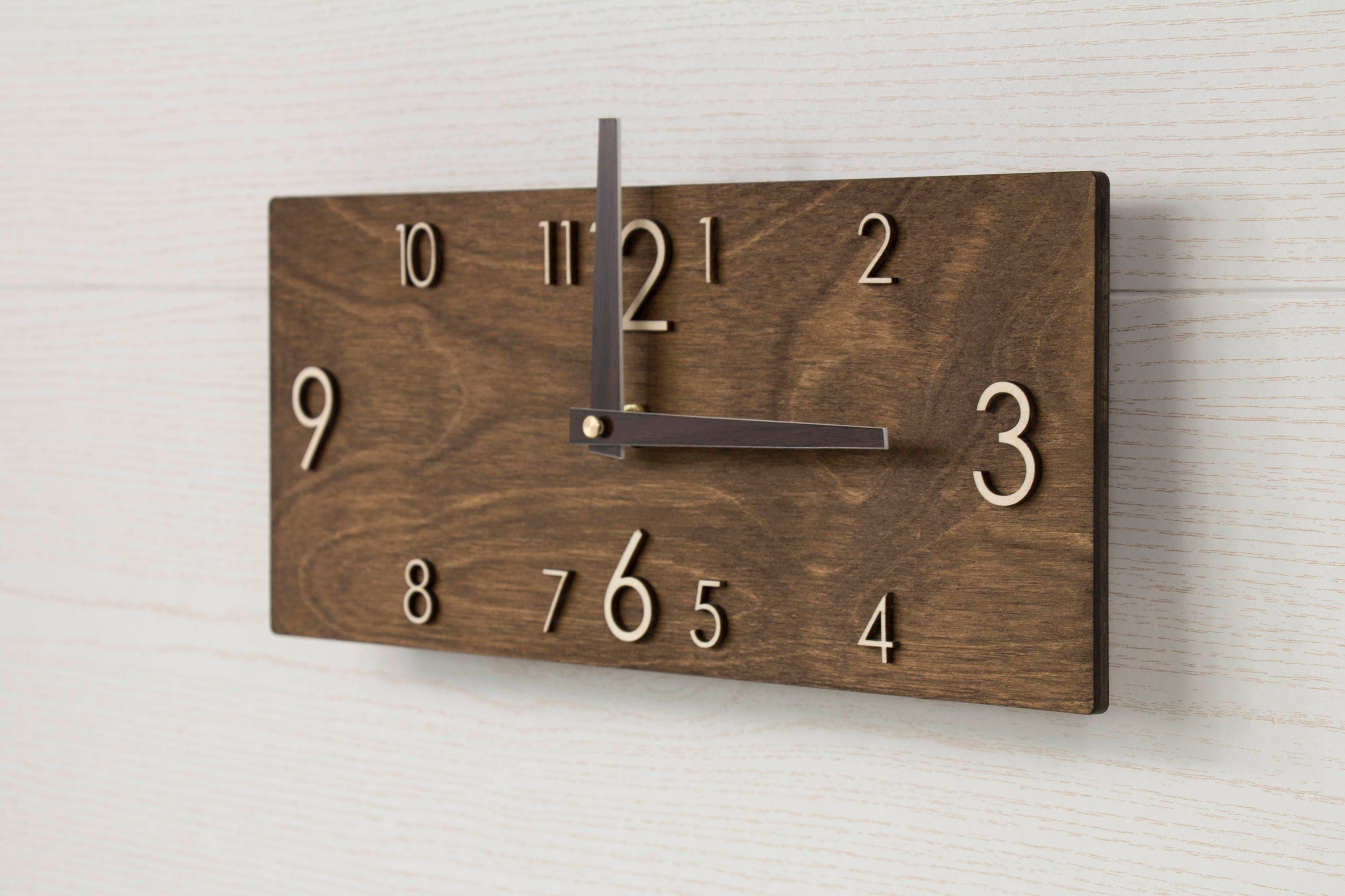 Horloge Murale Moderne Horloge en Bois Rustique Horloge Murale