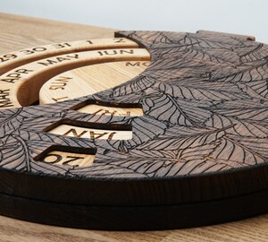 Calendrier De Bureau En Bois Calendrier De Bureau À Date Perpétuelle En