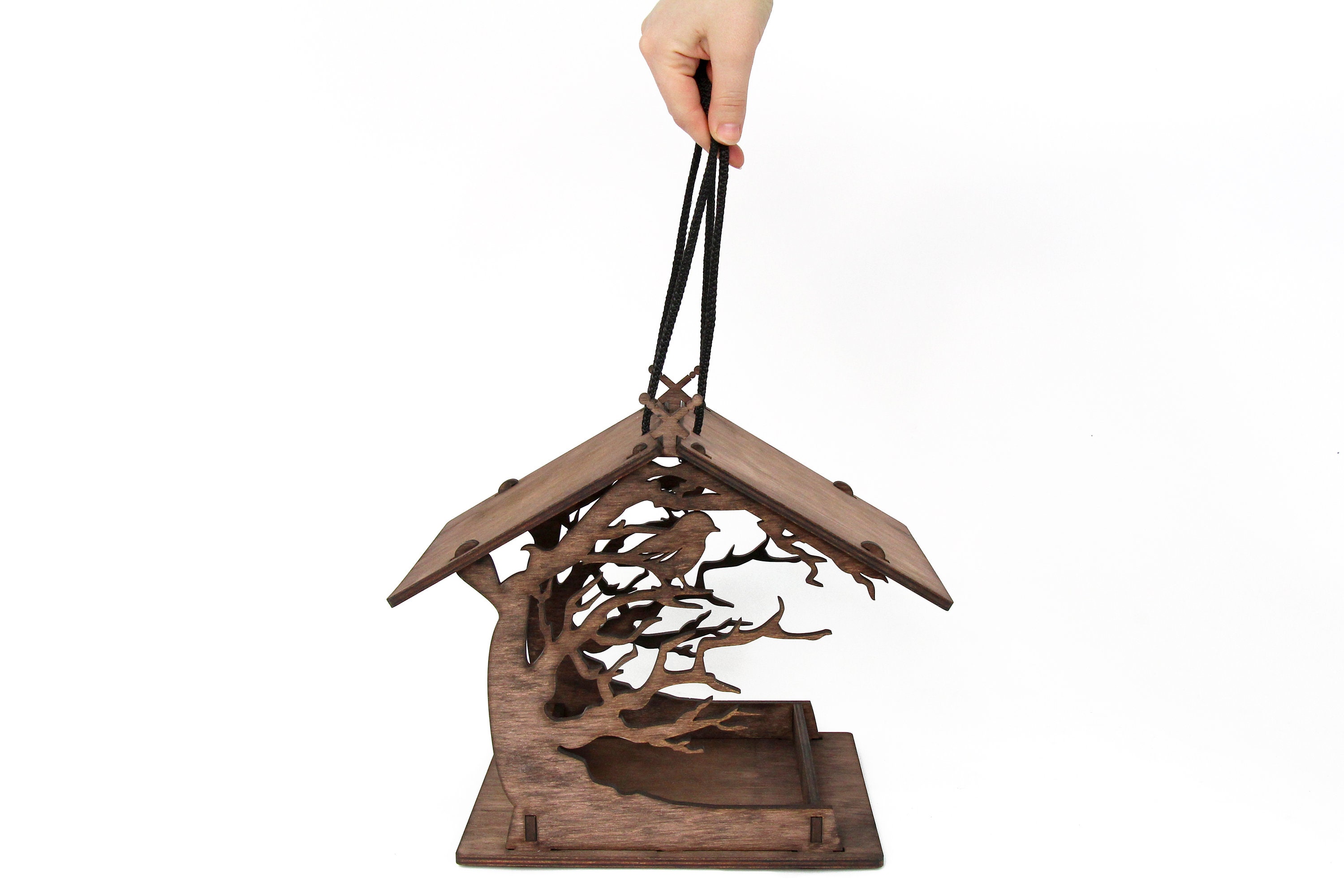 Wooden Birdhouse Feeder | Multi-Nest Garden Design