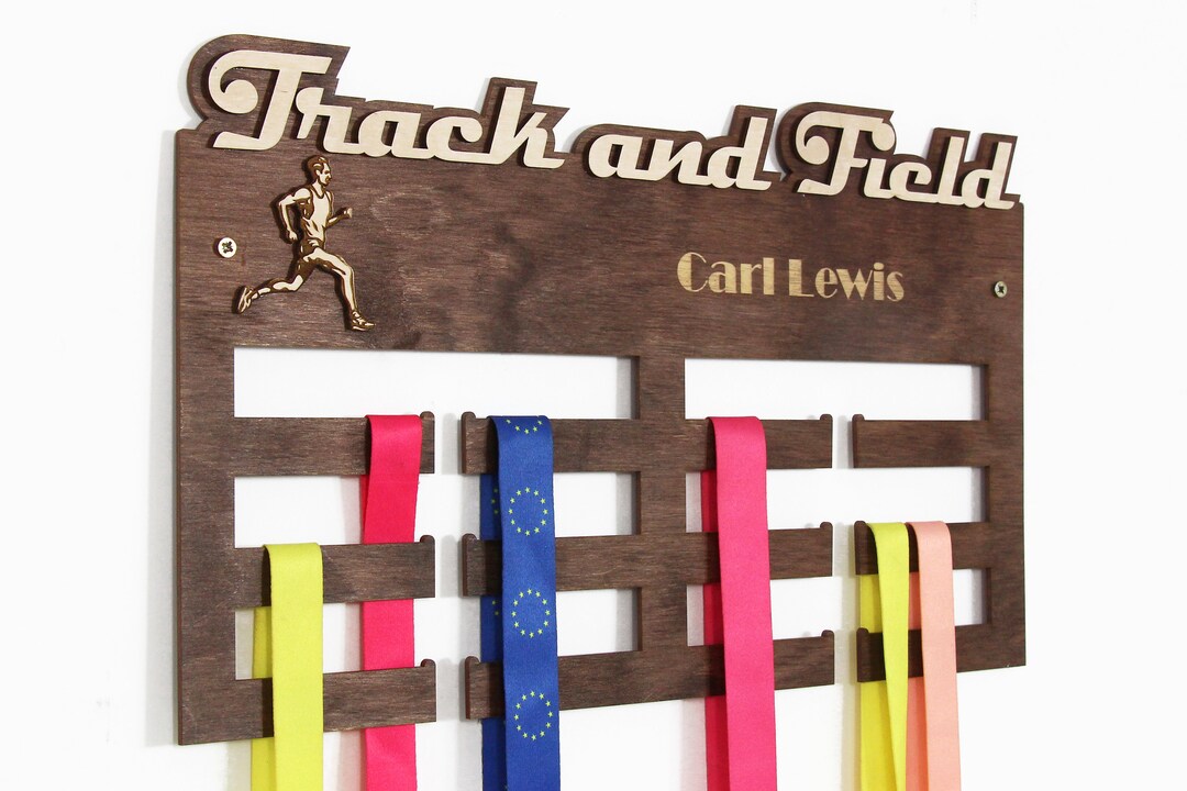 TRACK AND FIELD Medal Holder Personalized Medal Hanger Medal Hanger